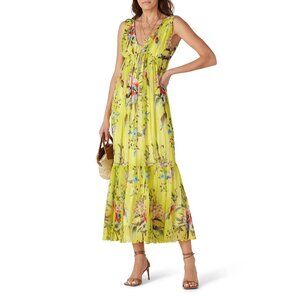 R-17. Fuzzi Floral Pleated Maxi Medium